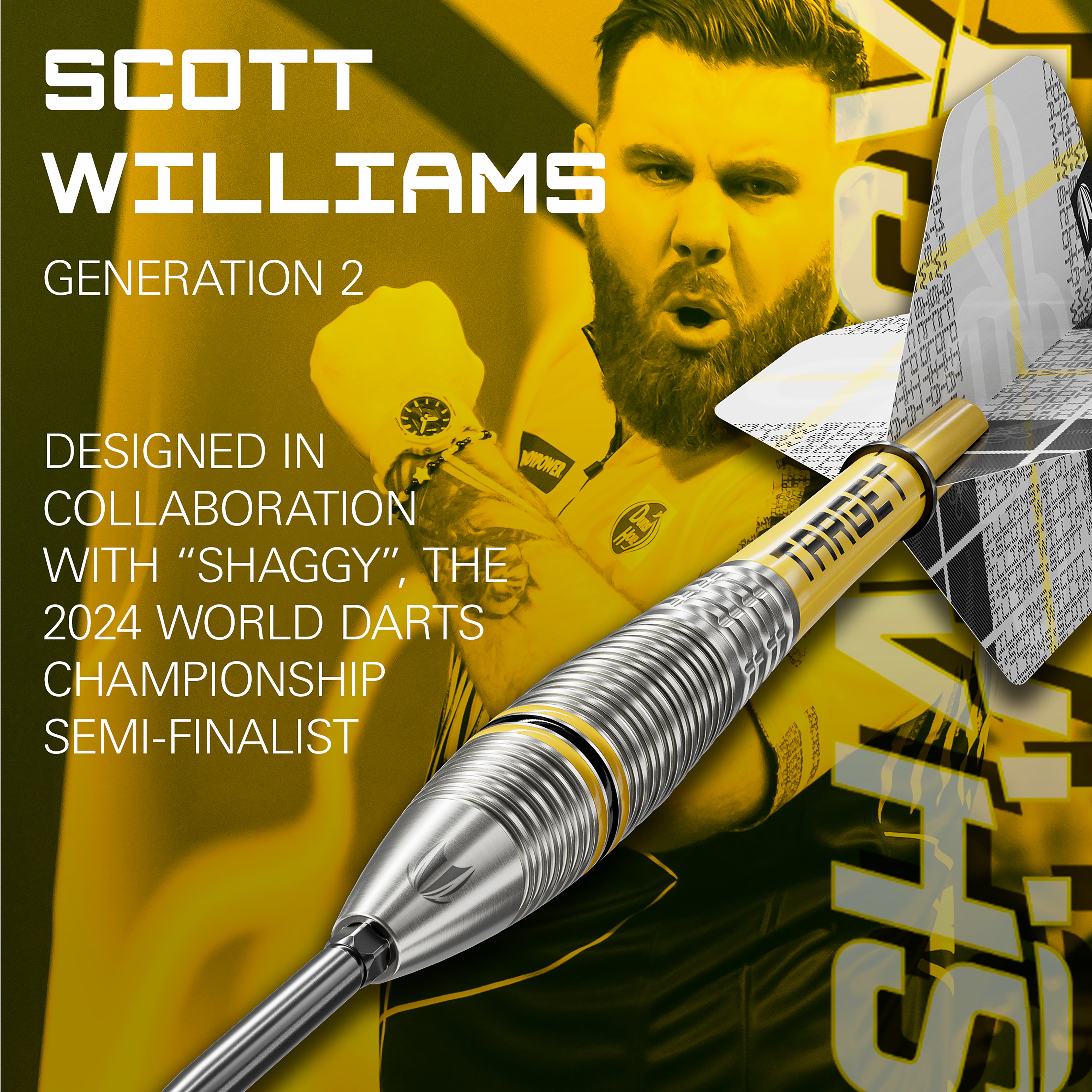 Target Scott 'Shaggy' Williams - G2 - SP - 90% Tungsten Darts - 23g 25