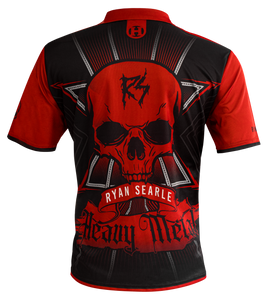 Harrows Ryan 'Heavy Metal" Searle Official Dart Shirt - Red & Black - Small to 5XL