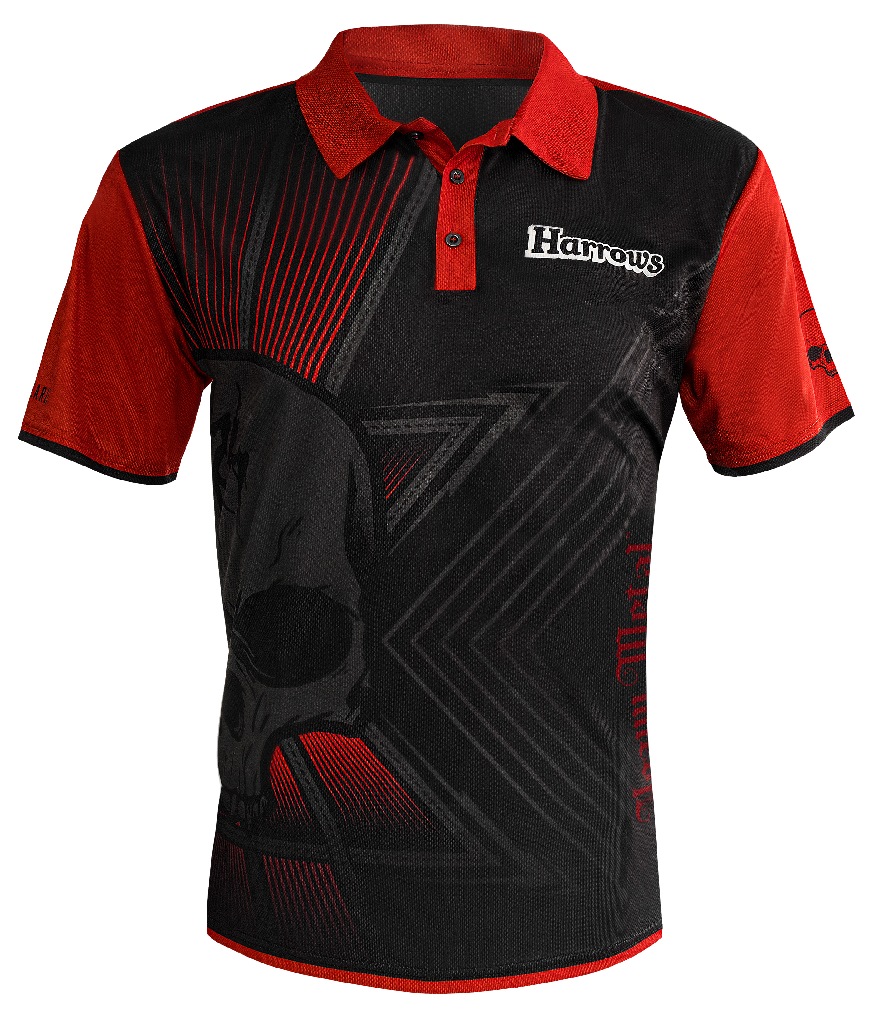 Harrows Ryan 'Heavy Metal" Searle Official Dart Shirt - Red & Black - Small to 5XL