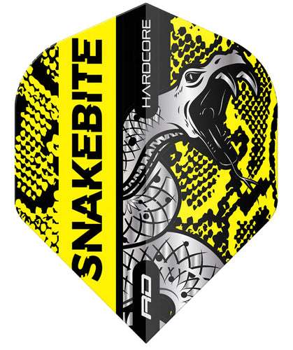 Red Dragon Peter Wright - Snakebite - Hardcore - Coiled Snakeskin - Yellow Dart Flights