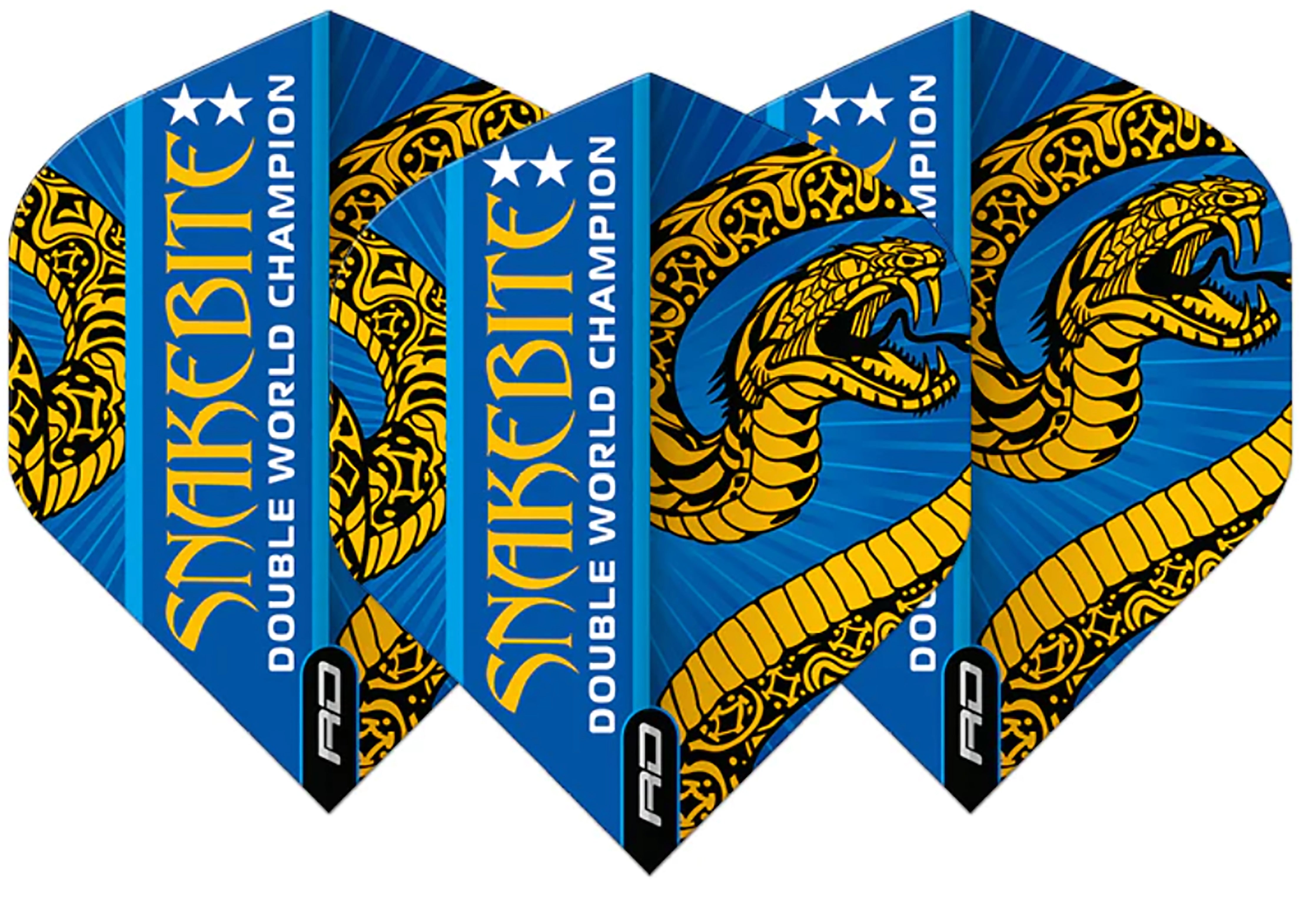 Red Dragon Peter Wright - Snakebite - Hardcore - World Champion - Blue & Gold - Dart Flights