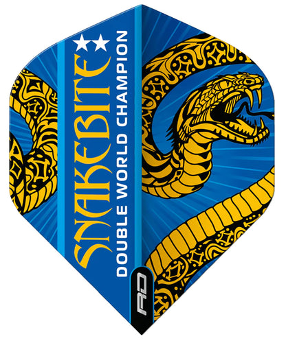 Red Dragon Peter Wright - Snakebite - Hardcore - World Champion - Blue & Gold - Dart Flights