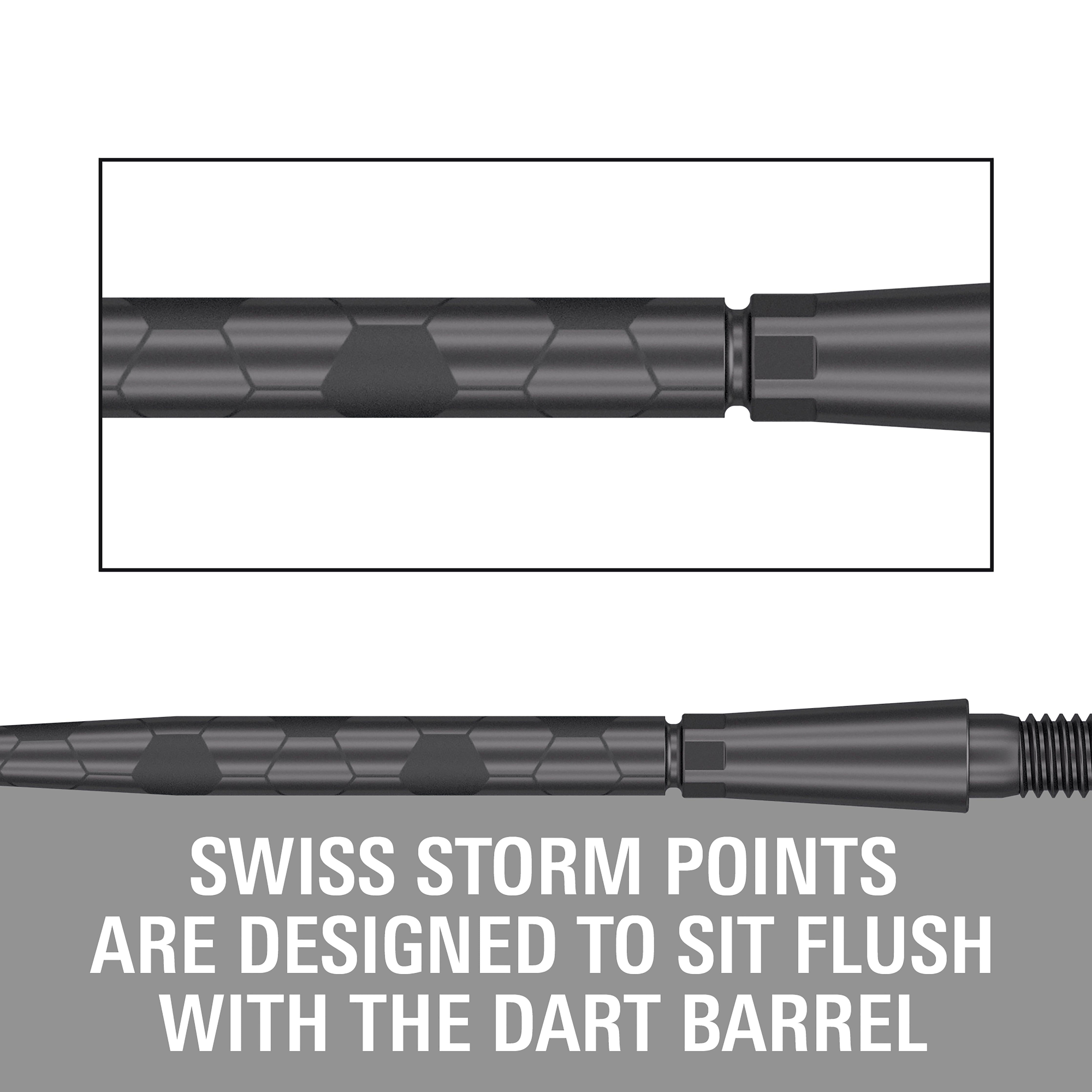 Target Swiss Storm Onyx - Dart Points - 26mm 30mm 35mm - Black