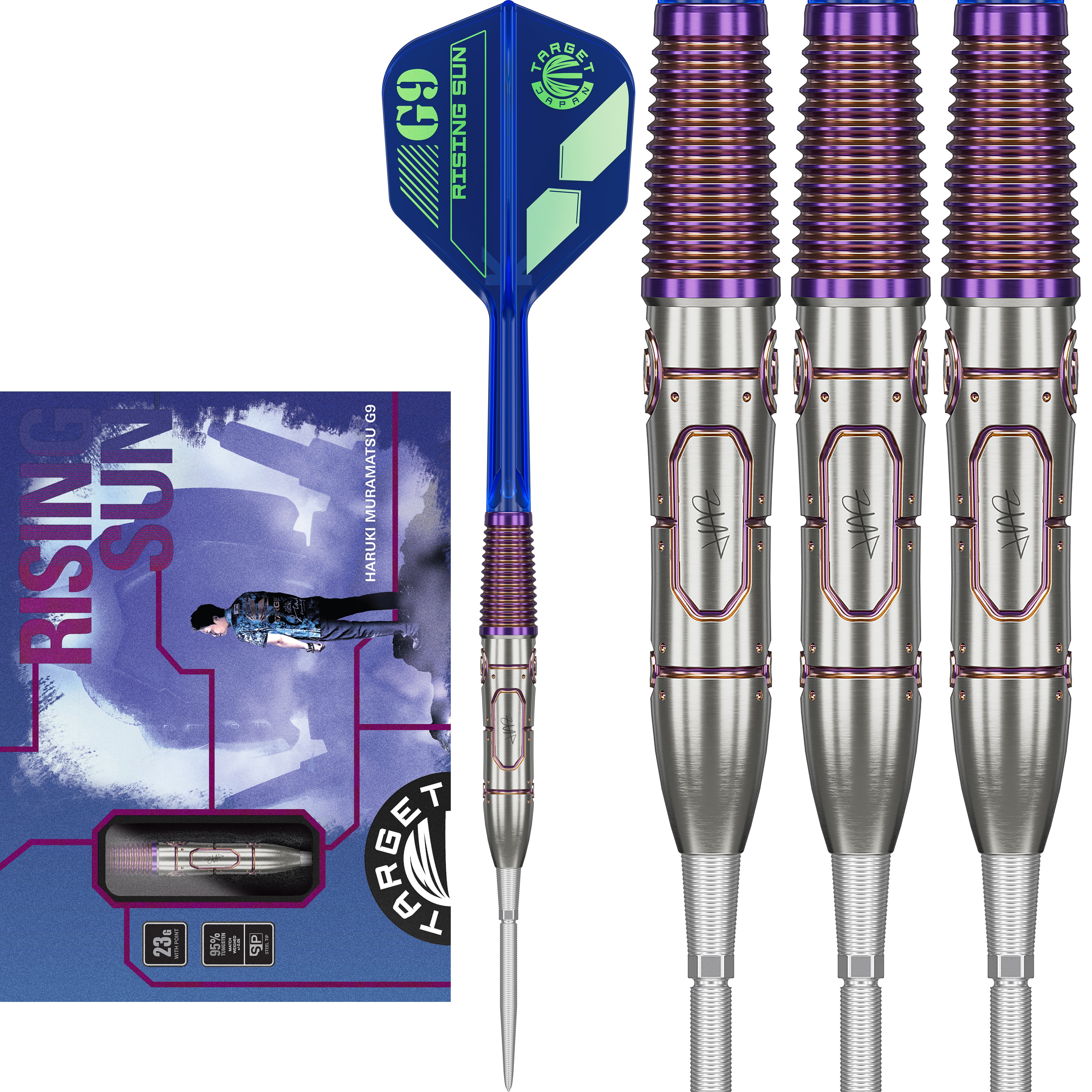 Target Japan - Haruki Muramatsu Rising Sun Gen 9 - SP - 95% Tungsten Darts - 23g