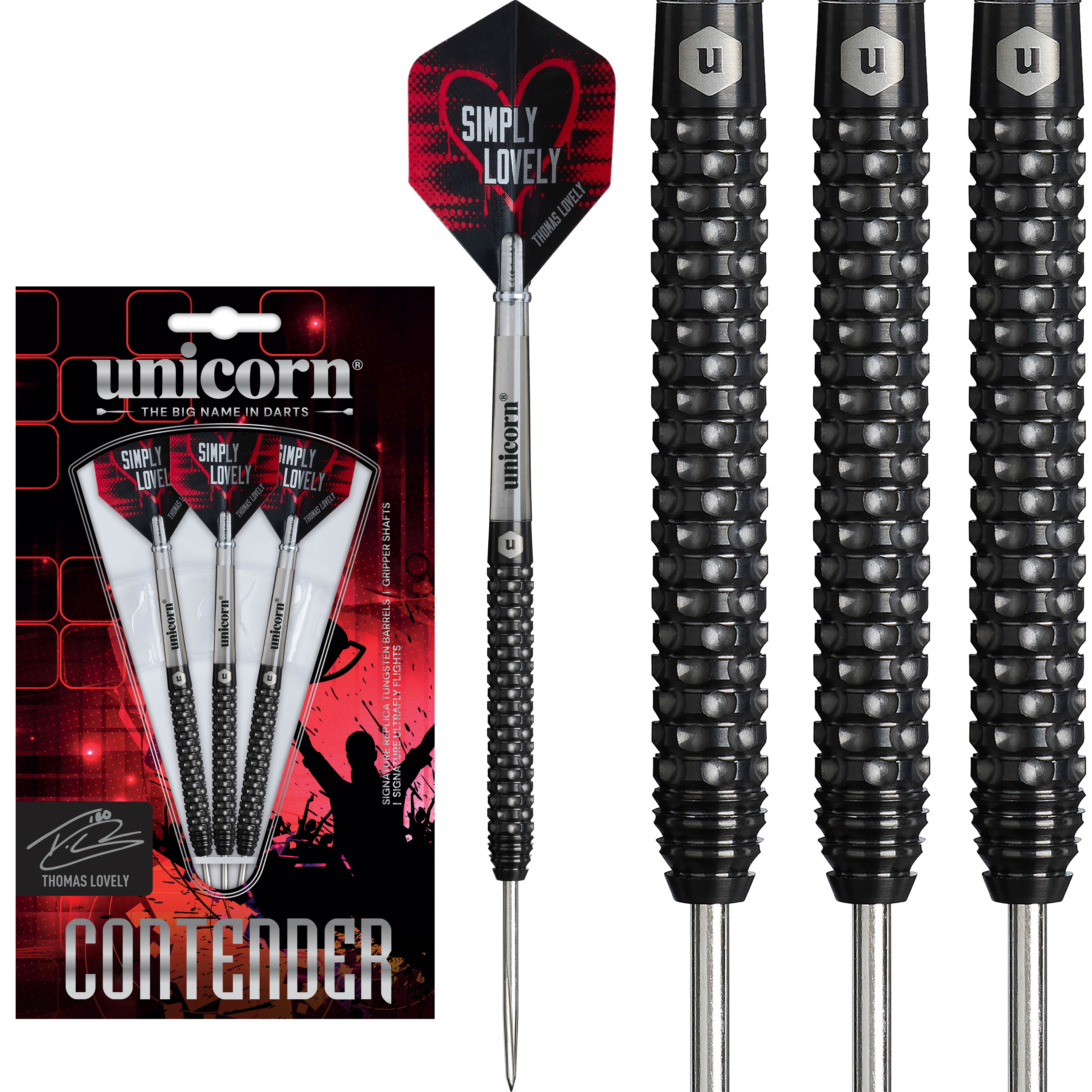 Unicorn Thomas'Simply' Lovely Contender - 90% Tungsten Darts - 23g
