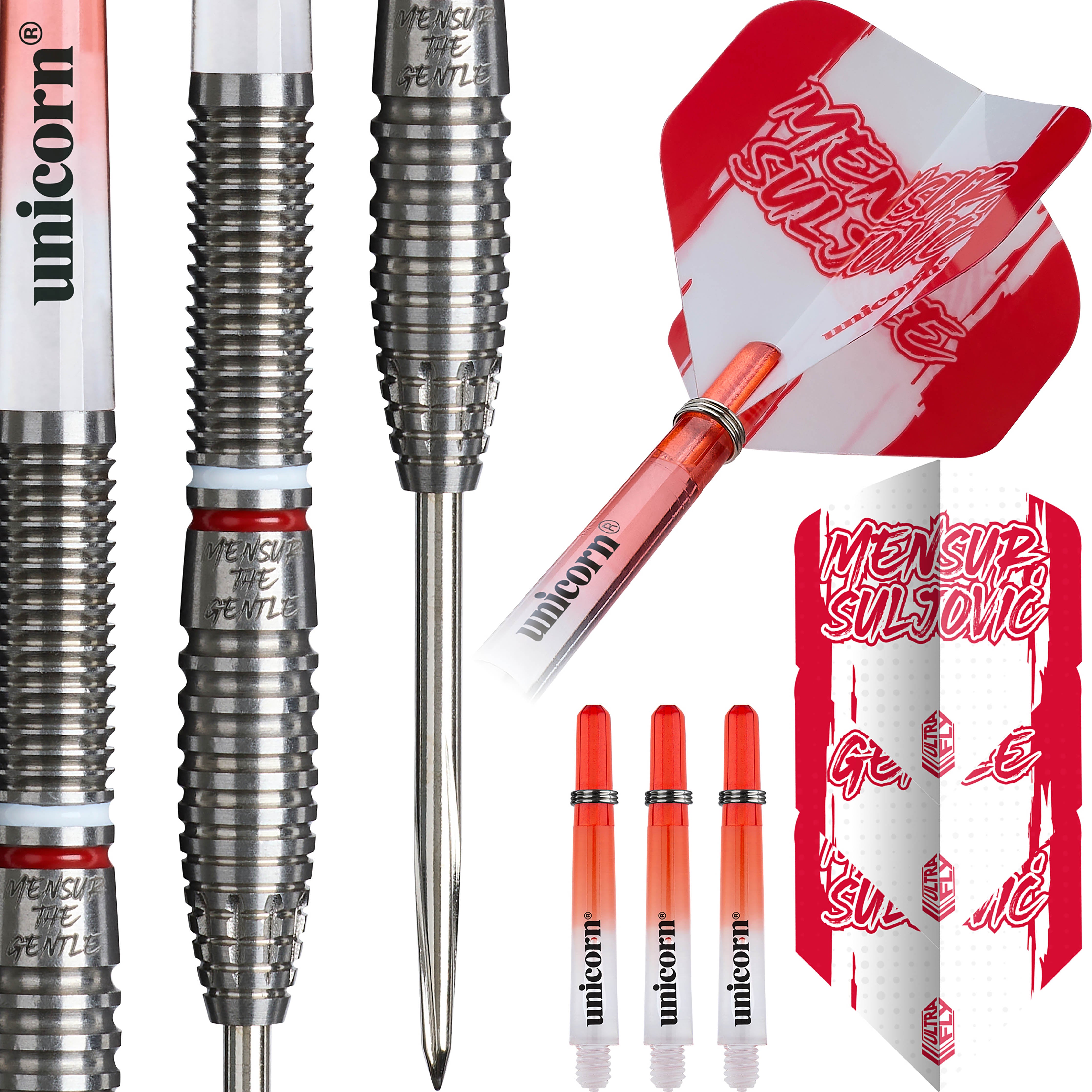 Unicorn Mensur 'The Gentle' Suljovic - 95% Tungsten Darts - 21g 23g 25