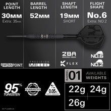 Target Star Wars Darth Vader - 95% Tungsten - SP - Steel Tip Darts - 22g 24g 26g