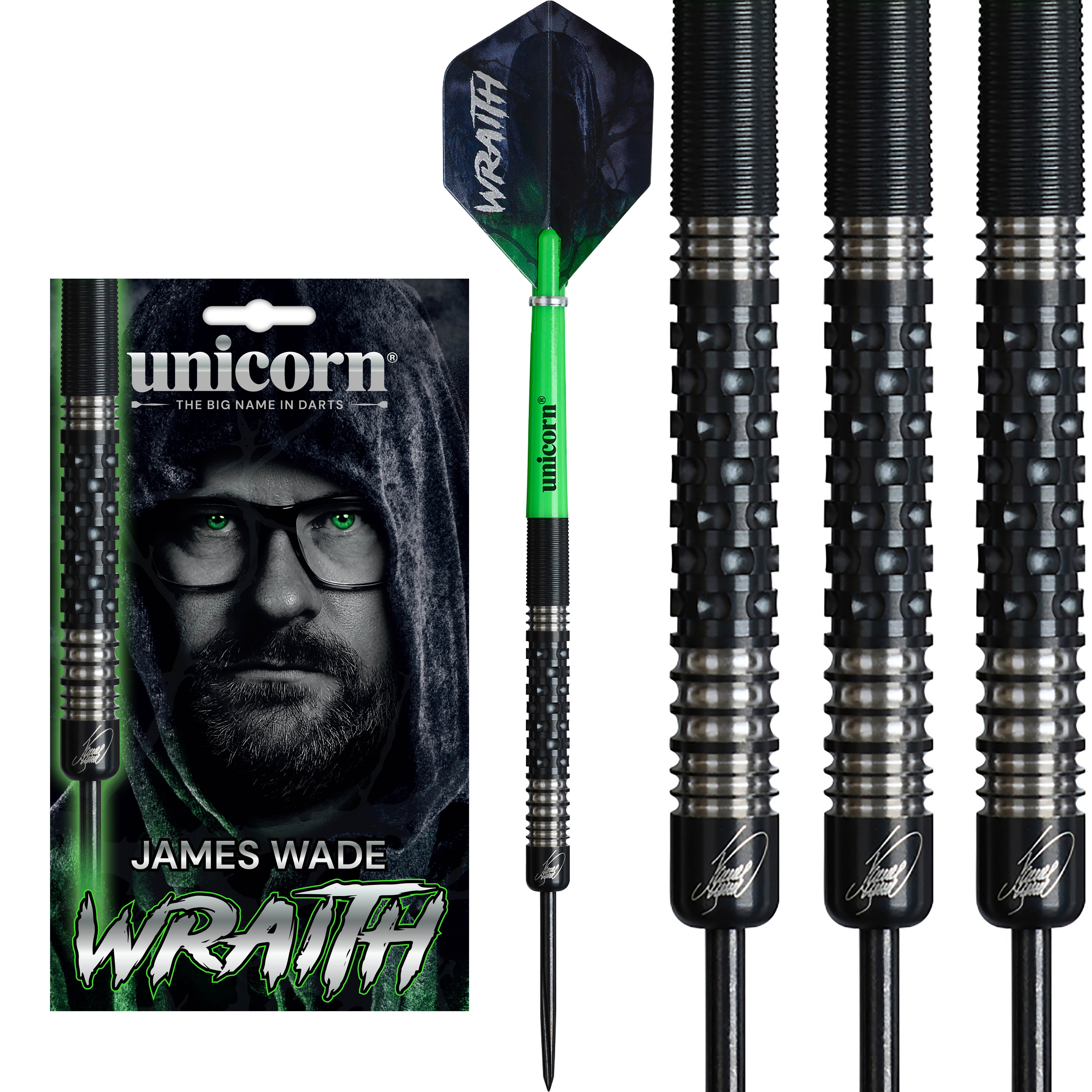 Unicorn Wraith James Wade - 90% Tungsten Darts - 20g 22g 24g