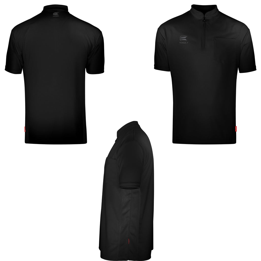 Target CoolPlay - Collarless - Black  - Dart Shirt