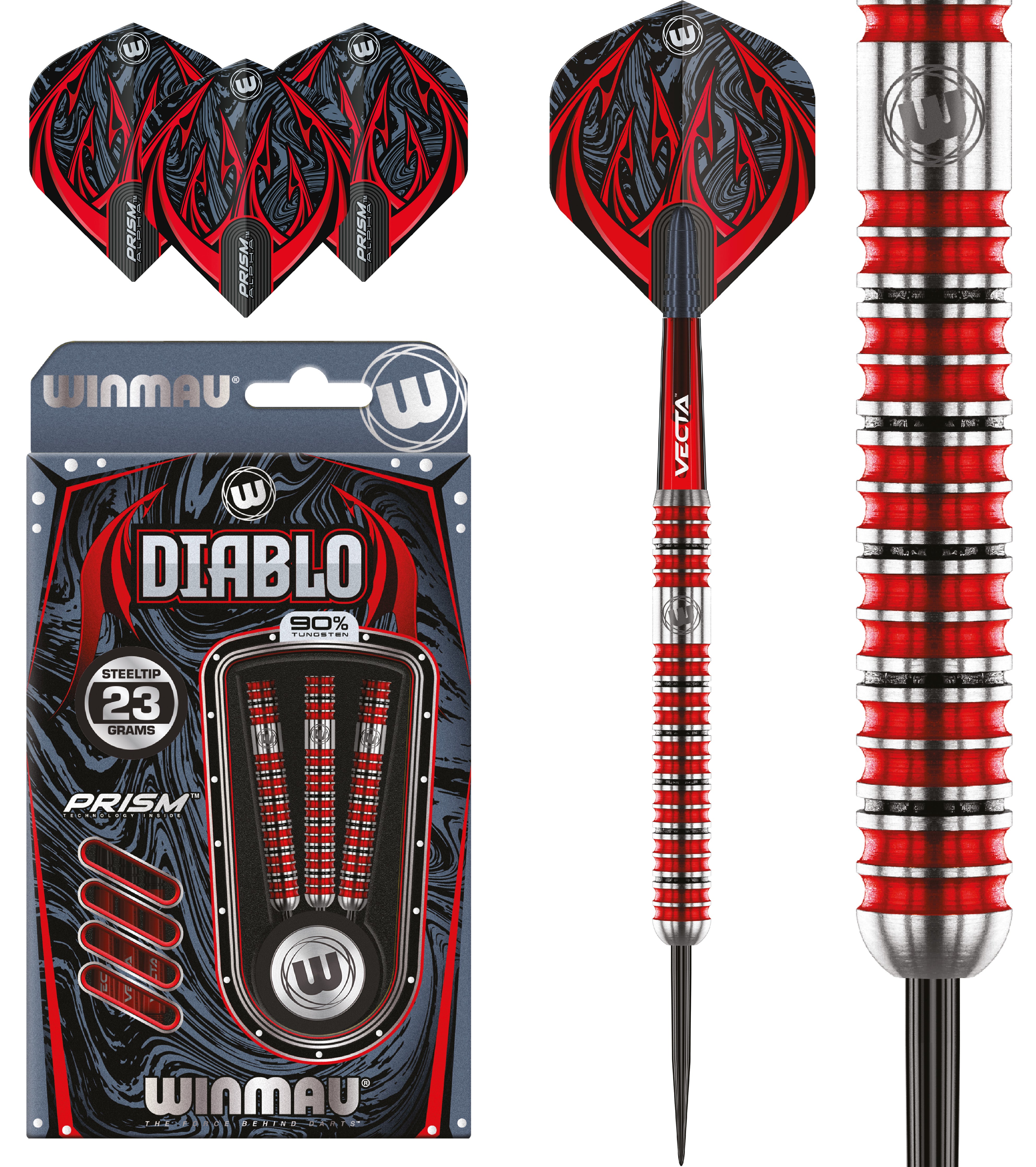 Winmau Diablo - 90% Tungsten Darts - 22g 23g 24g 25g