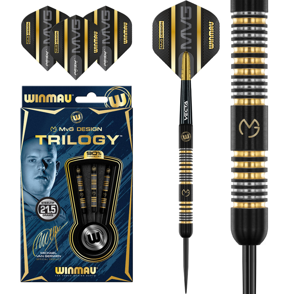 Winmau MVG Trilogy - Michael Van Gerwen - 90% Tungsten Darts - 21.5g 23g 24g