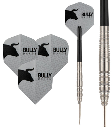 Bully 17 - 90% Tungsten Darts - Dart Flights - Stems - Wallet - 21g 23g 25g