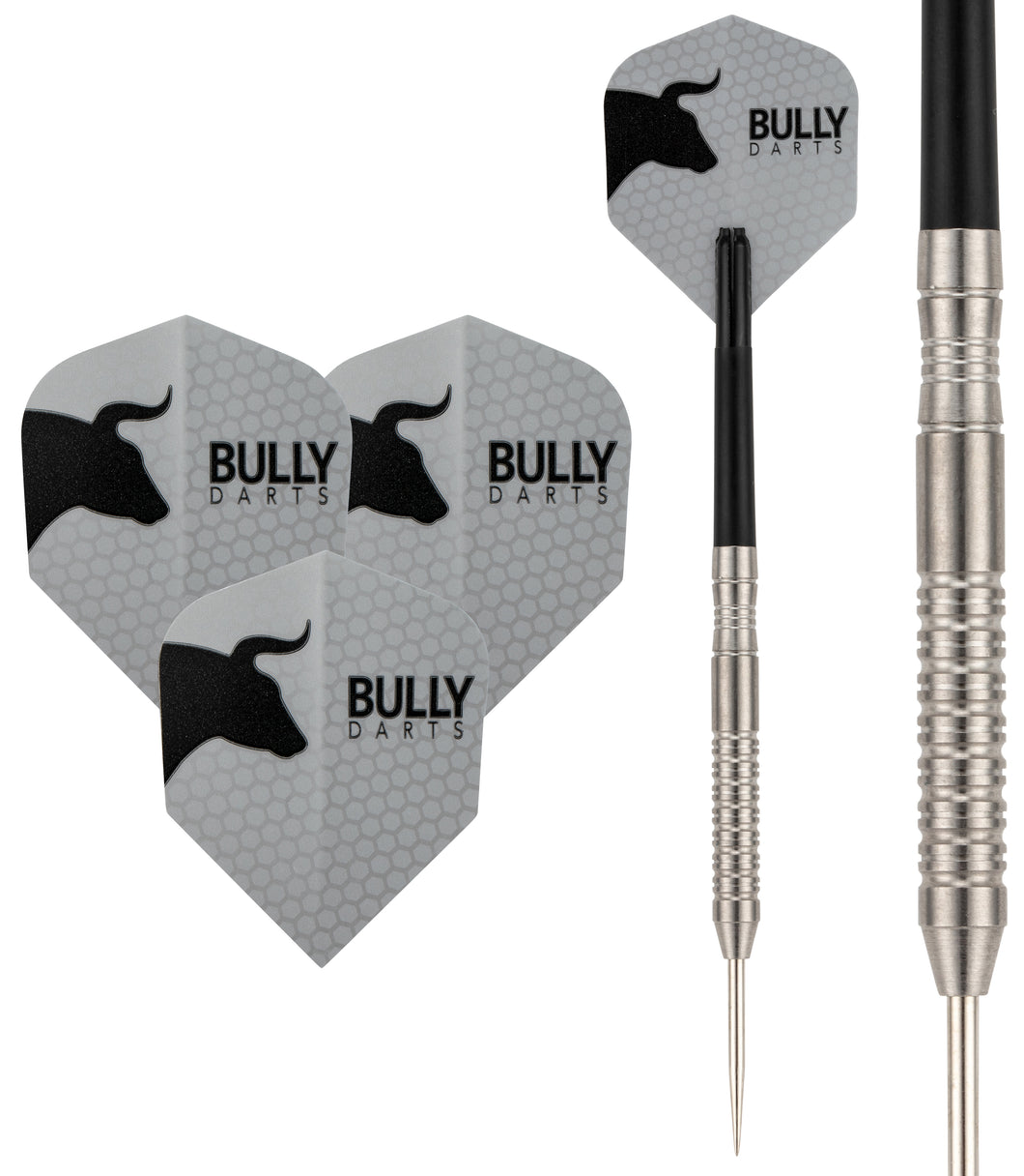 Bully 3 - 90% Tungsten Darts - Dart Flights - Stems - Wallet - 24g 26g