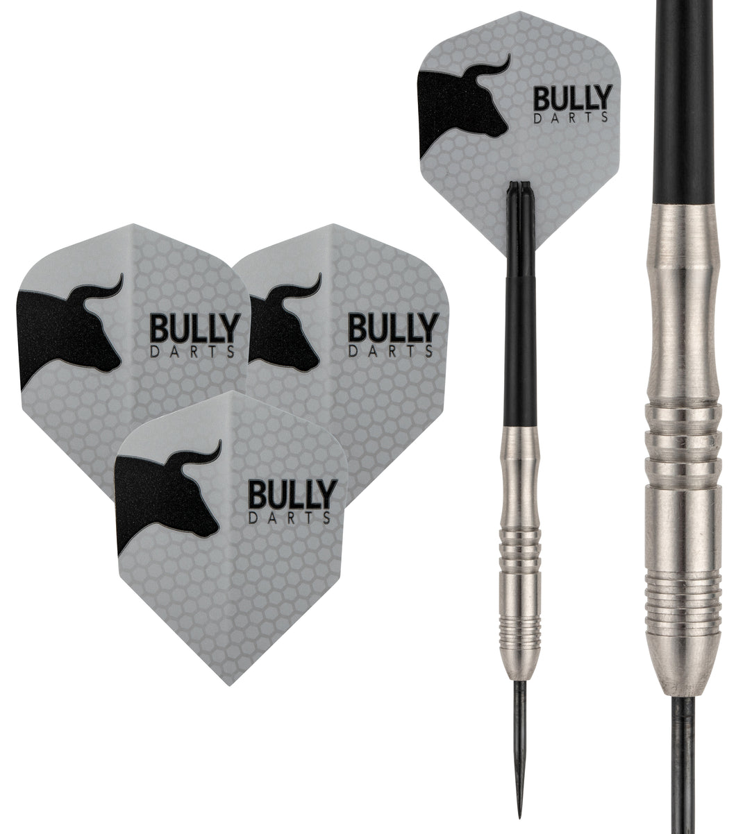 Bully 2 - 90% Tungsten Darts - Dart Flights - Stems - Wallet - 22g
