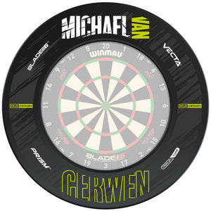 Winmau MVG - Michael Van Gerwen - Dartboard Surround - Retro Black