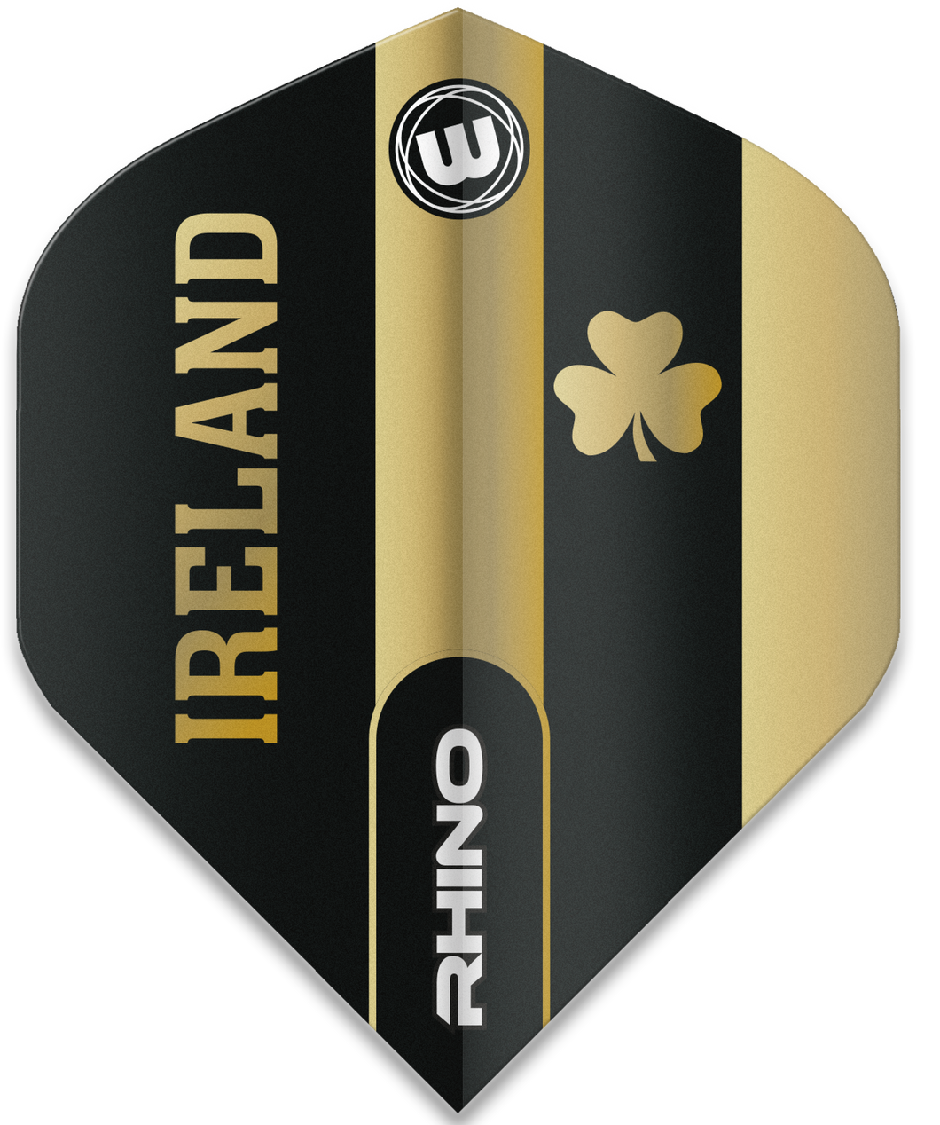 Winmau Rhino - Dart Flights - Black and Gold Flag - Ireland