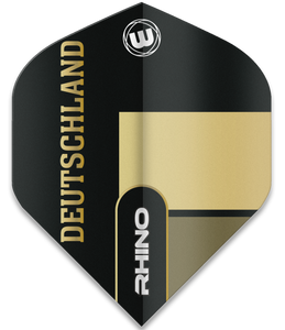 Winmau Rhino - Dart Flights - Black and Gold Flag - Deutschland