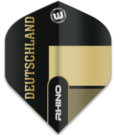 Winmau Rhino - Dart Flights - Black and Gold Flag - Deutschland
