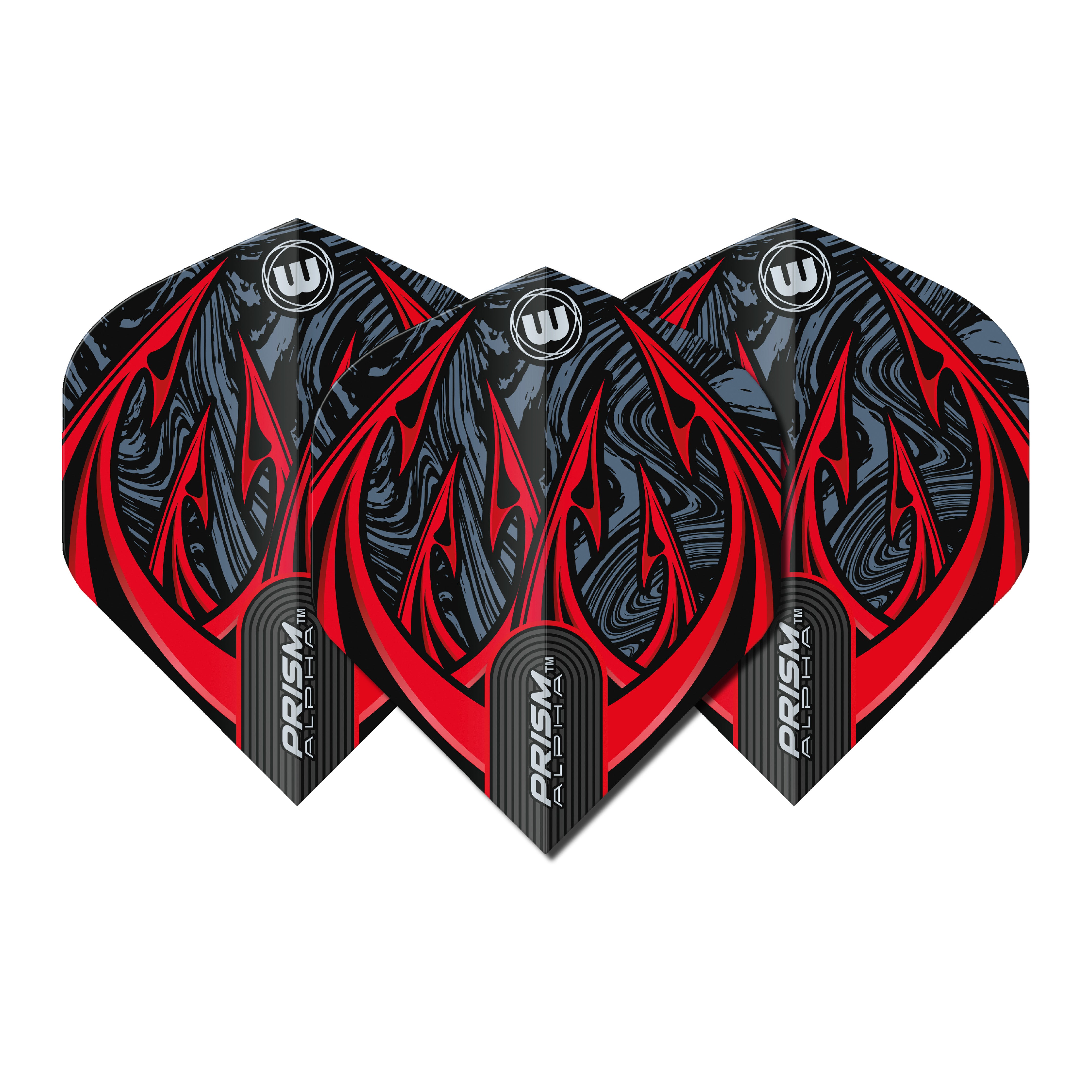 Winmau Prism Alpha  - Extra Thick - Dart Flights - Diablo - Standard Shape
