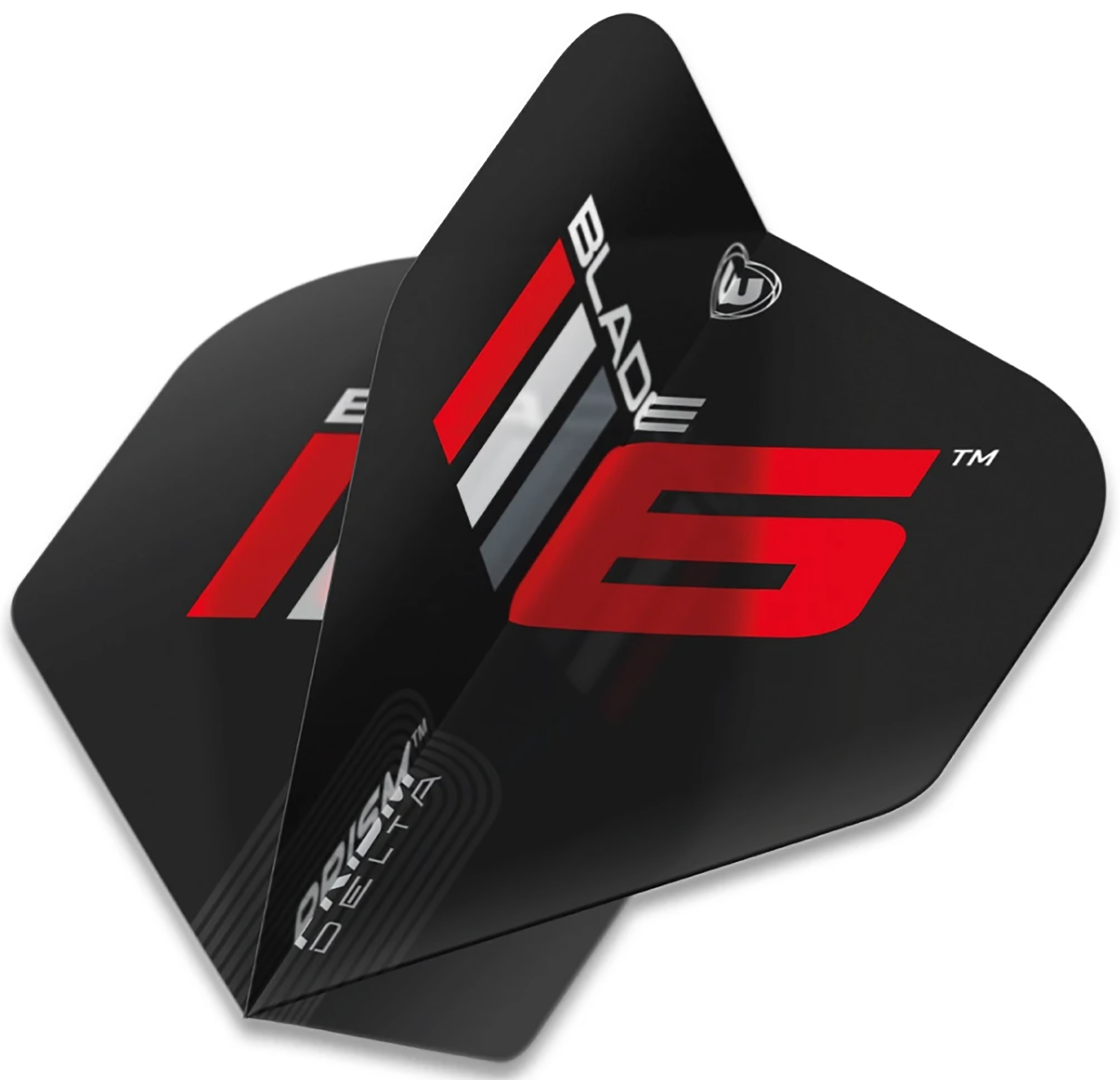 Winmau Prism Delta - Standard Dart Flights - 100 Micorn - Blade 6 - Black
