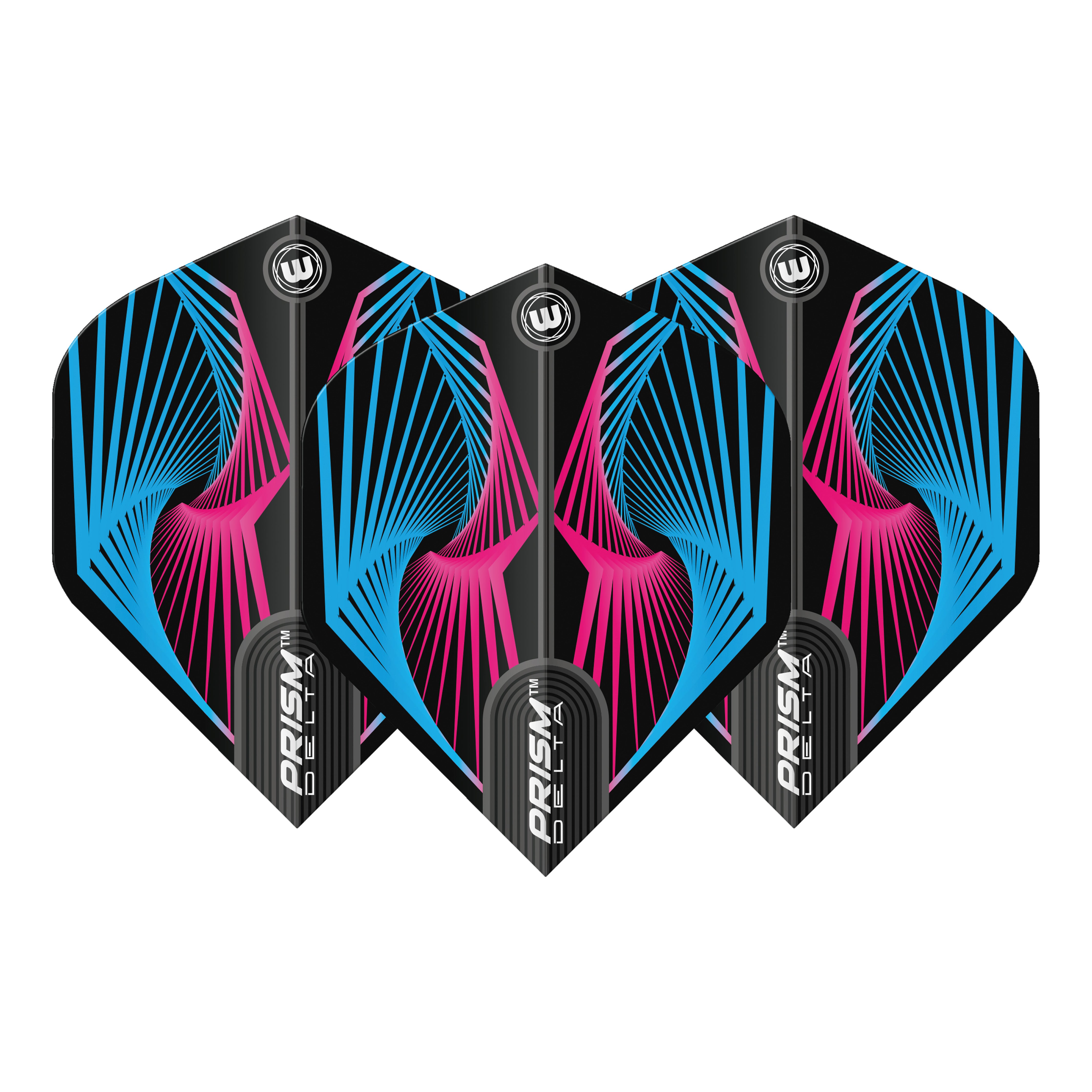 Winmau Prism Delta - Extra Thick - Dart Flights - Pink & Aqua