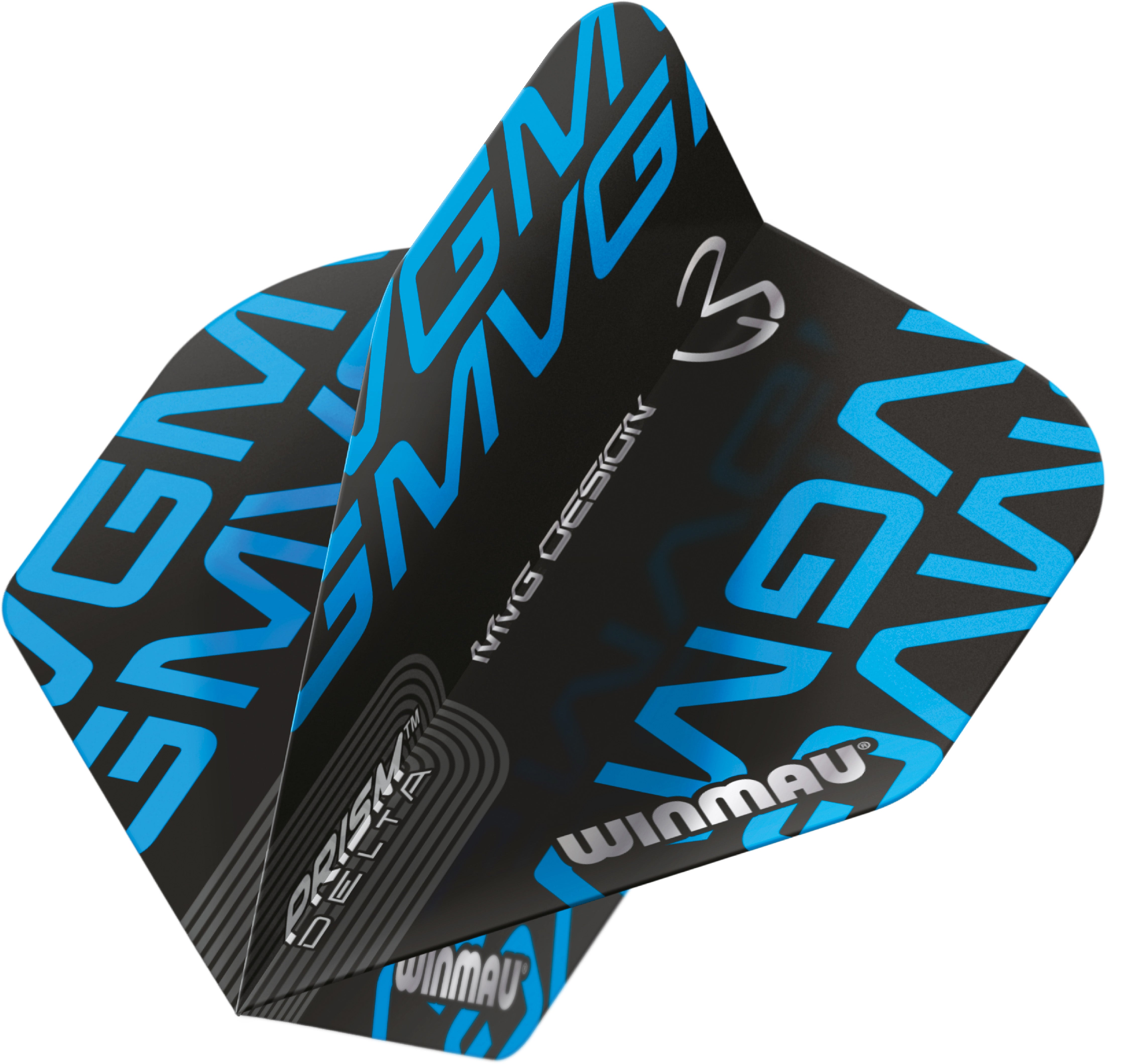 Winmau MVG Prism Delta Dart Flights - Extra Thick - 100 Micron - Blue