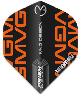 Winmau MVG Prism Delta Dart Flights - Extra Thick - 100 Micron - Orange