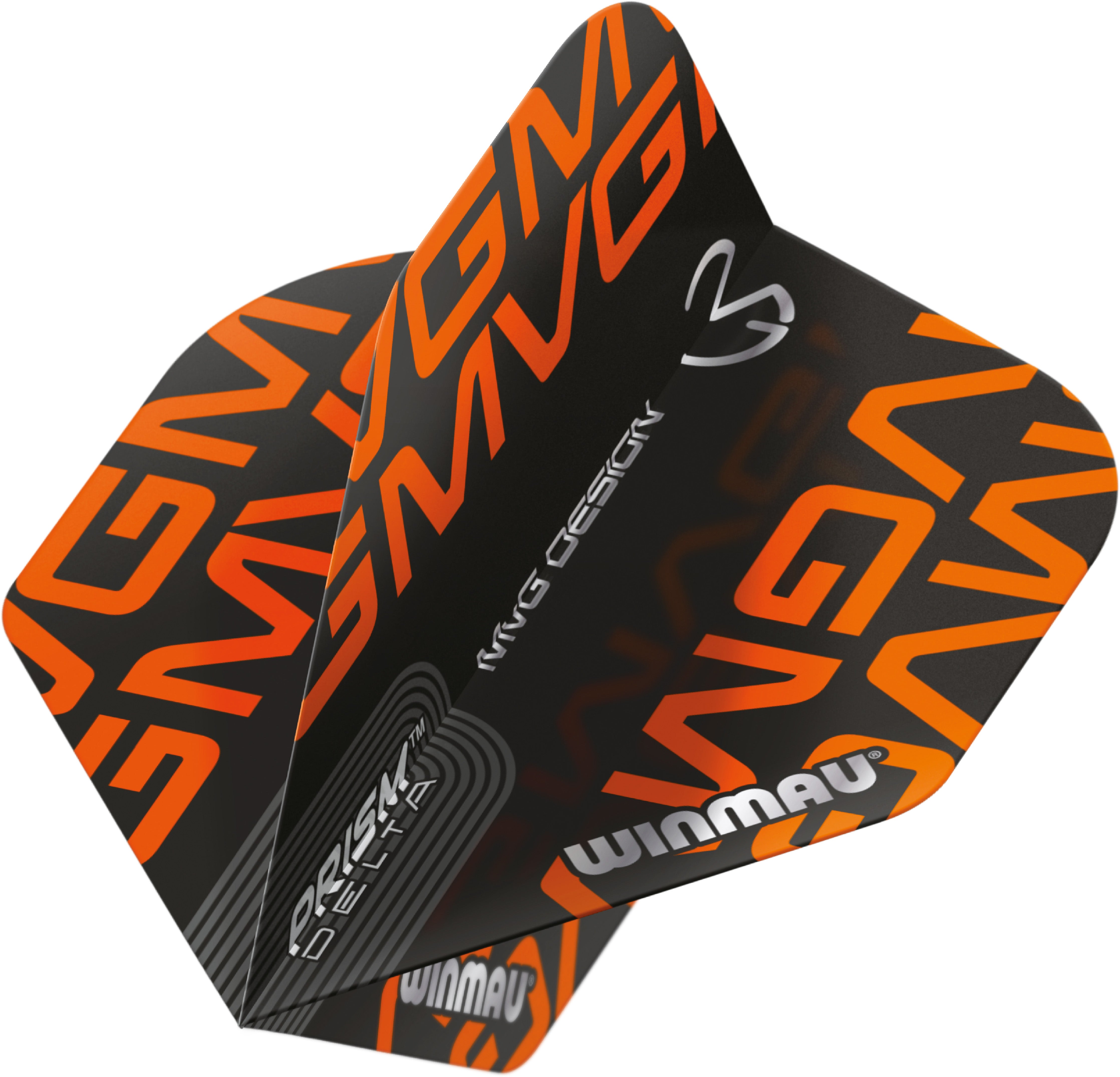 Winmau MVG Prism Delta Dart Flights - Extra Thick - 100 Micron - Orange