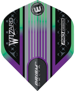 Winamu Prism Delta - Simon Whitlock - Wizard Rainbow & Silver - Dart Flights - Standard Shape