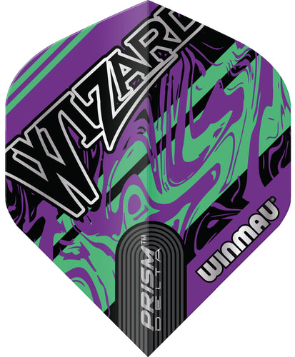 Winmau Prism Delta - Simon Whitlock - Wizard Purple & Green - Dart Flights - Standard Shape
