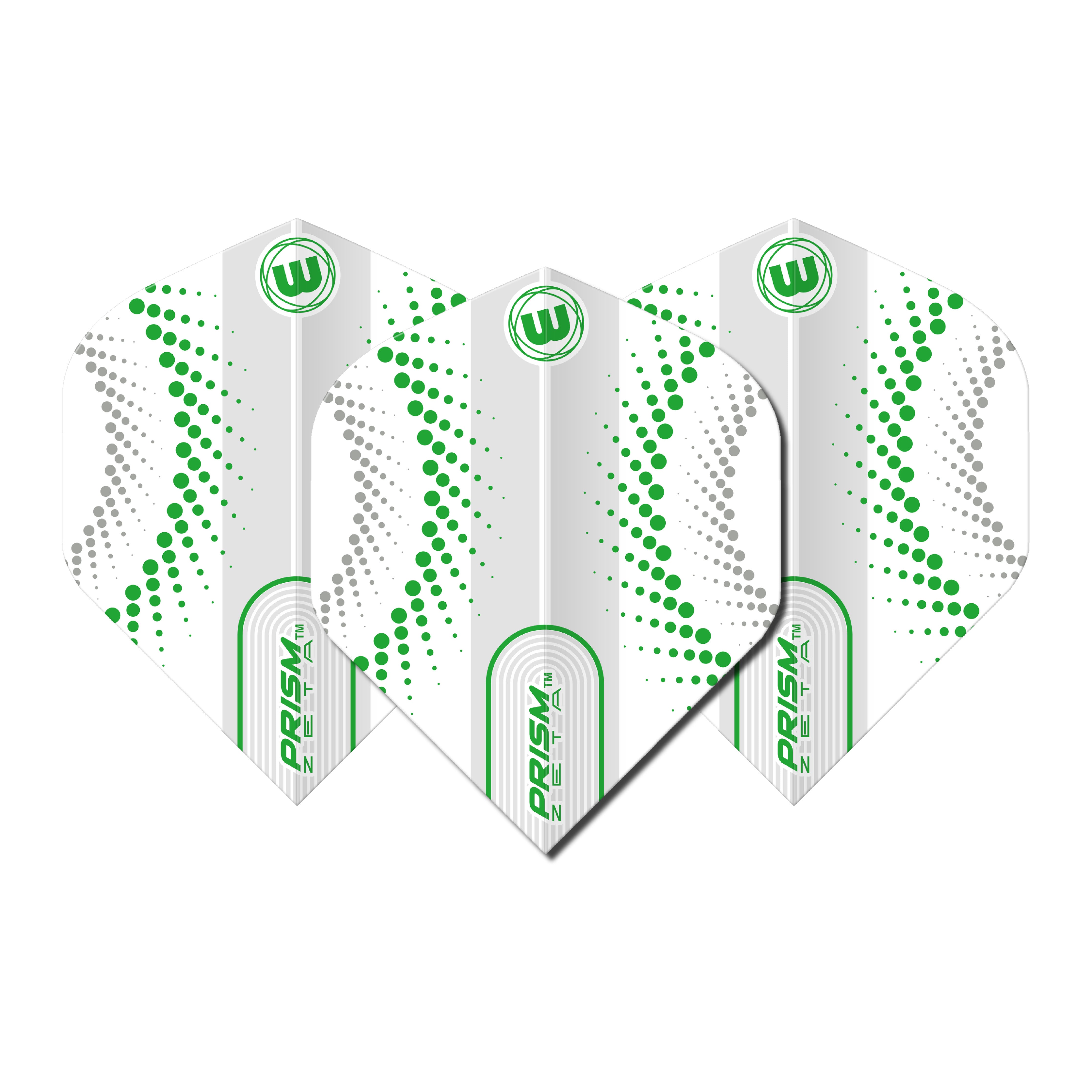 Winmau Prism Zeta - Extra Thick - Dart Flights - Circles - Green