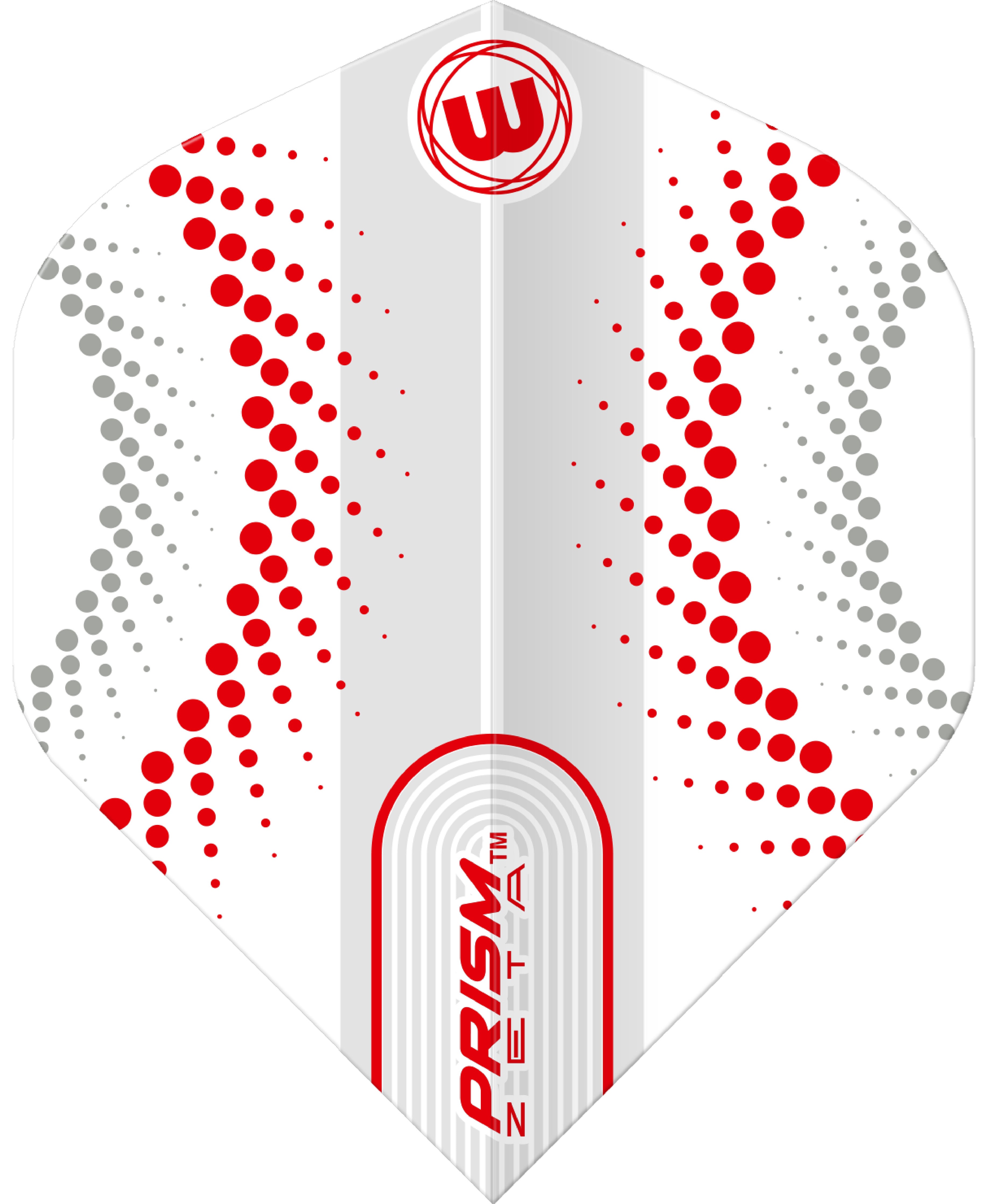 Winmau Prism Zeta - Extra Thick - Dart Flights - Circles - Red