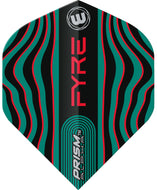 Winmau Prism Alpha  - Extra Thick - Dart Flights - Fyre - Red & Teal - Standard Shape
