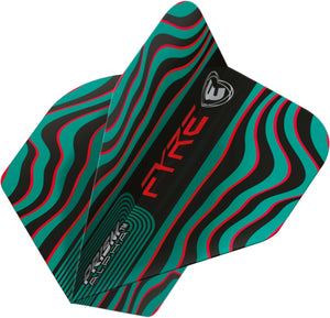Winmau Prism Alpha  - Extra Thick - Dart Flights - Fyre - Red & Teal - Standard Shape