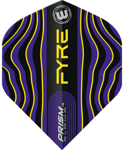 Winmau Prism Alpha  - Extra Thick - Dart Flights - Fyre - Purple & Yellow - Standard Shape