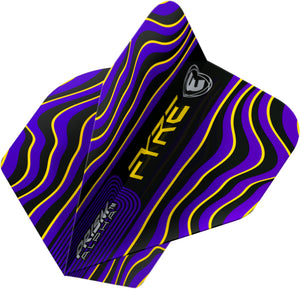 Winmau Prism Alpha  - Extra Thick - Dart Flights - Fyre - Purple & Yellow - Standard Shape