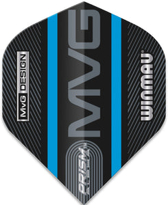 Winmau MVG Prism Alpha Dart Flights - Extra Thick - 100 Micron - Blue