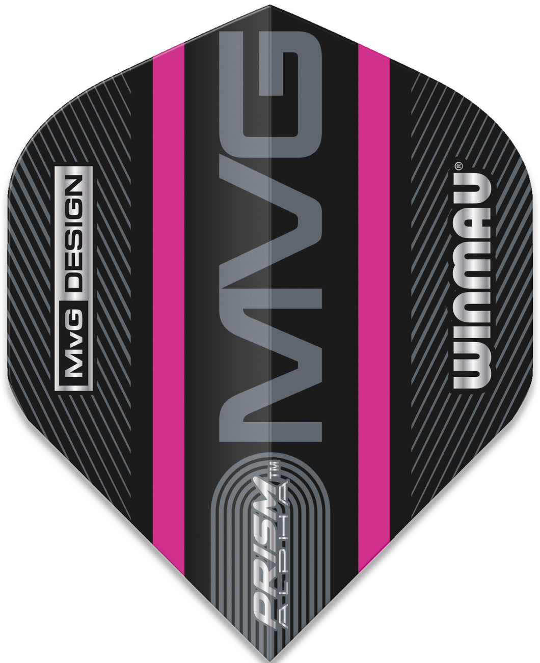Winmau MVG Prism Alpha Dart Flights - Extra Thick - 100 Micron - Pink