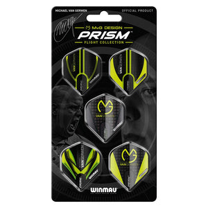 Winmau MvG Prism - Flight Collection - 5 Sets of Flights - 100 Micron - MvG Design