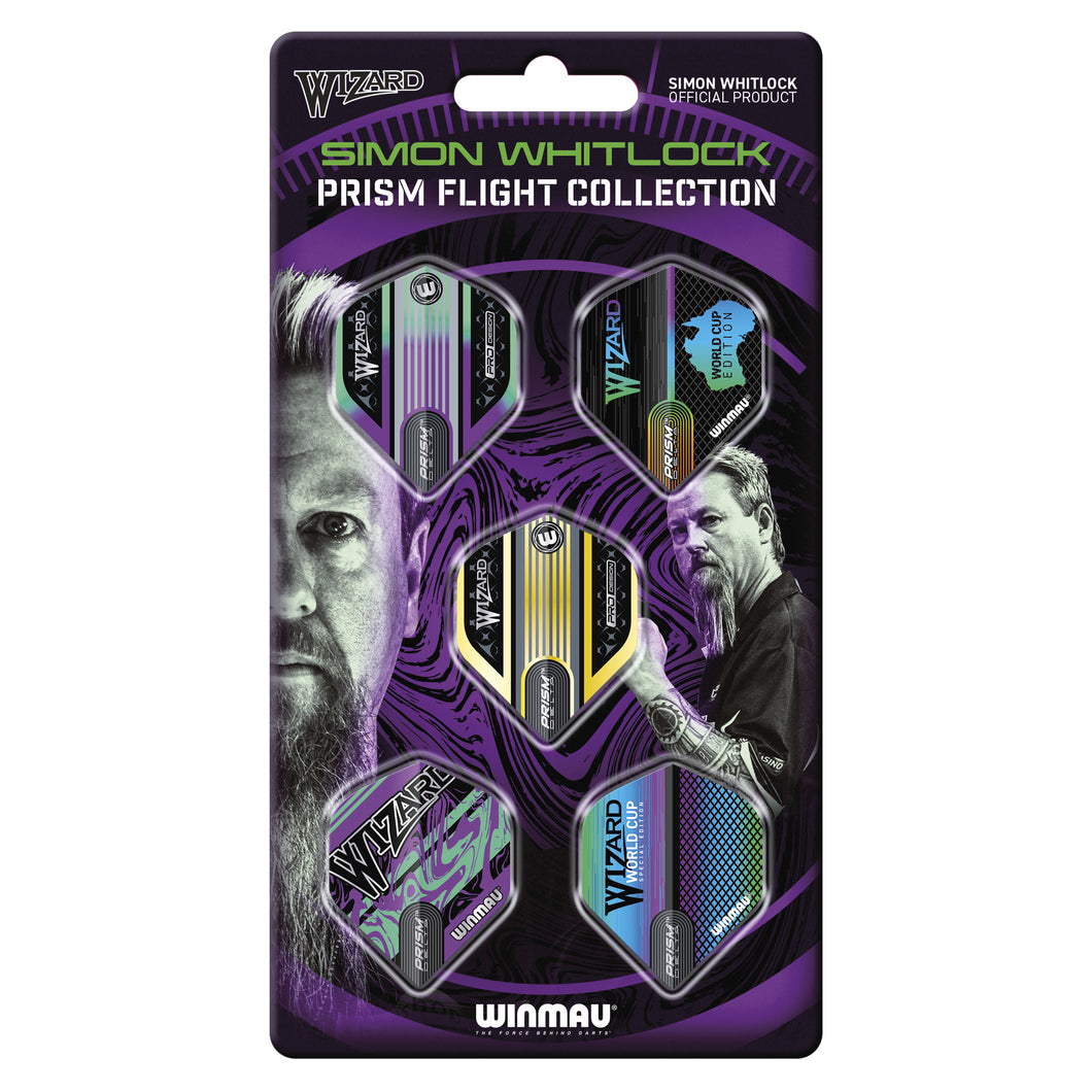 Winmau Simon Whitlock - Wizard - Prism Dart Flight Collection - Standard Shape