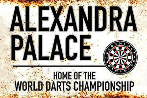 Metal Darts Sign - Alexandra Palace - Ally Pally - World Darts Championship - Man Cave - Darts Room