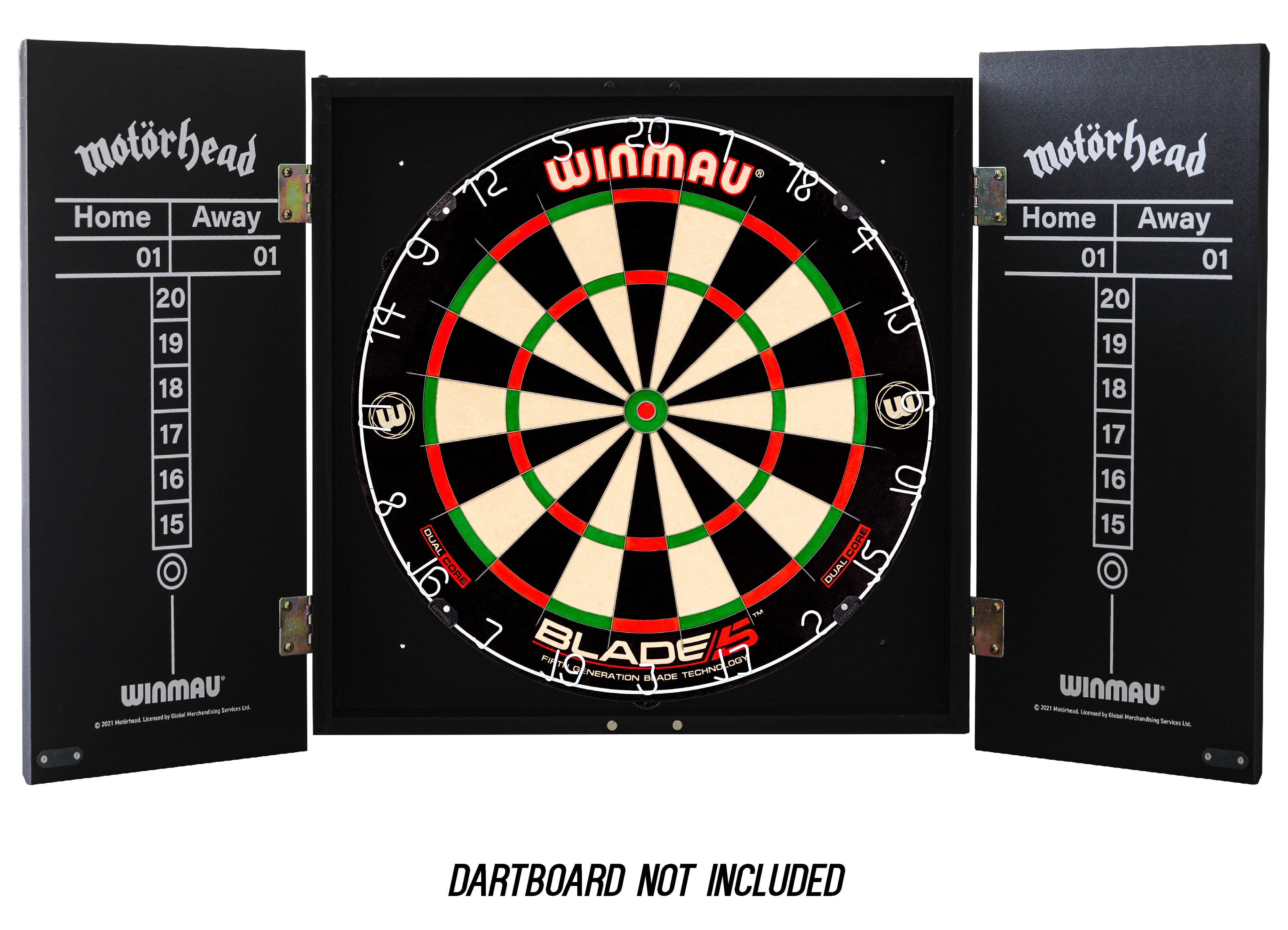 Winmau Wooden Dartboard Cabinet - War Pig - Motorhead