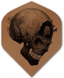 Alchemy Copper Chrome - Skull Grave  - Dart Flights - 100 Micron