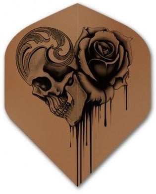 Alchemy Copper Chrome - Skull Rose - Dart Flights - 100 Micron