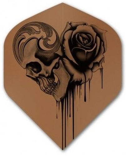 Alchemy Copper Chrome - Skull Rose - Dart Flights - 100 Micron