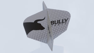 Bully Dart Flights - 100 Micron - No6 - Standard Shape - Silver