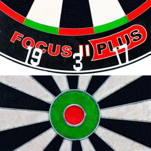 BULL'S Focus II Plus Dartboard - Staple Free - Professional