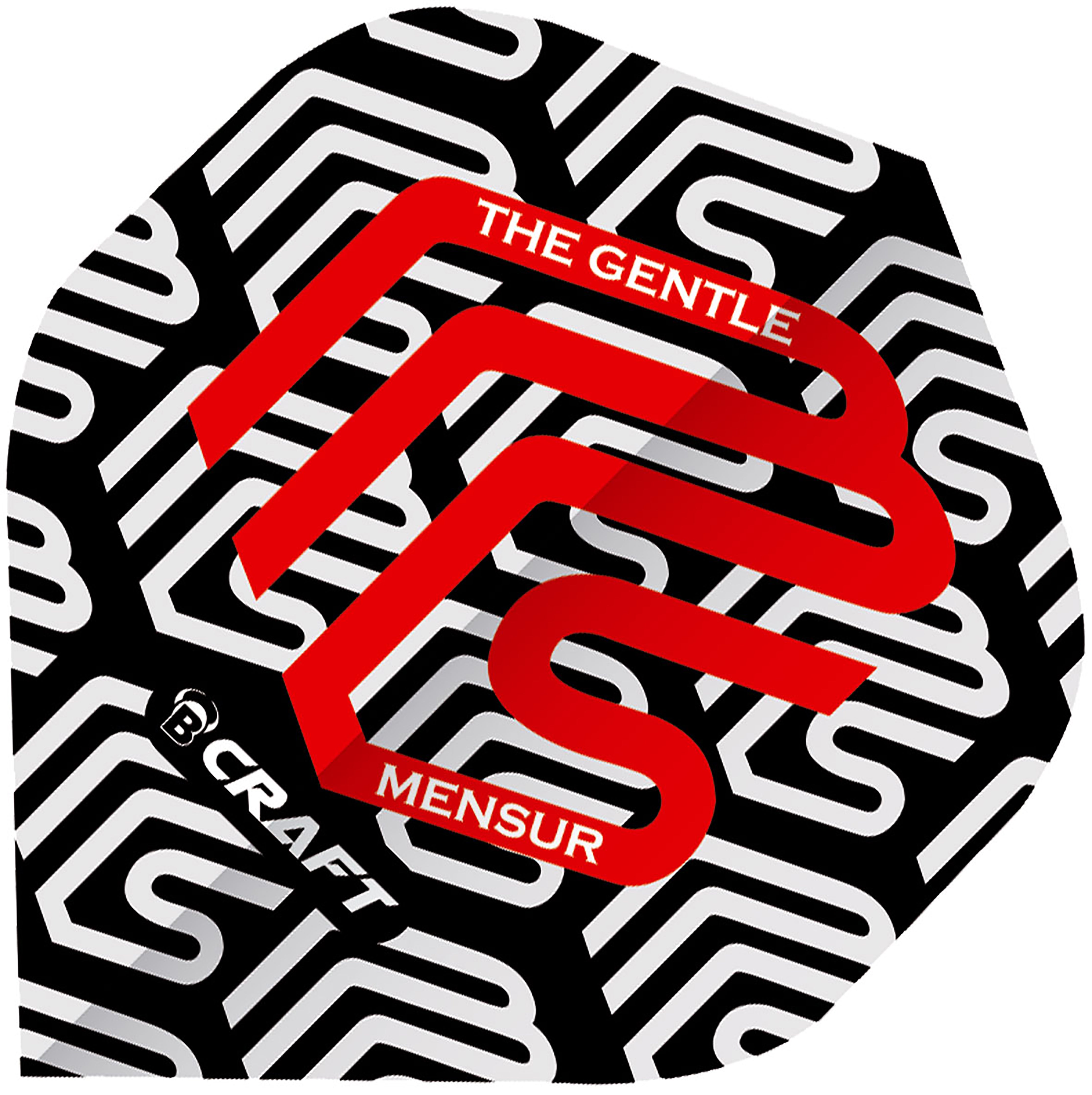 BULL'S B-Craft Dart Flights - Mensur Suljovic - A Standard Shape - The Gentle - Black