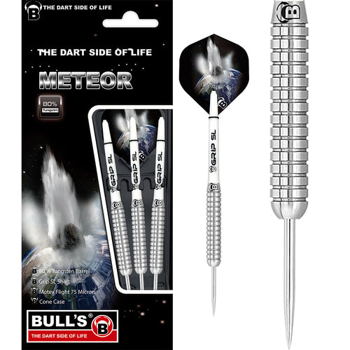BULL'S Meteor MT12 Steel Tip Darts - 80% Tungsten - 28g