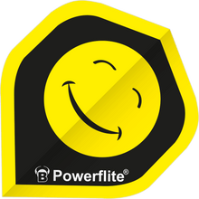 BULL'S Powerflite - A Standard Shape Dart Flights - Yellow Smiley Face